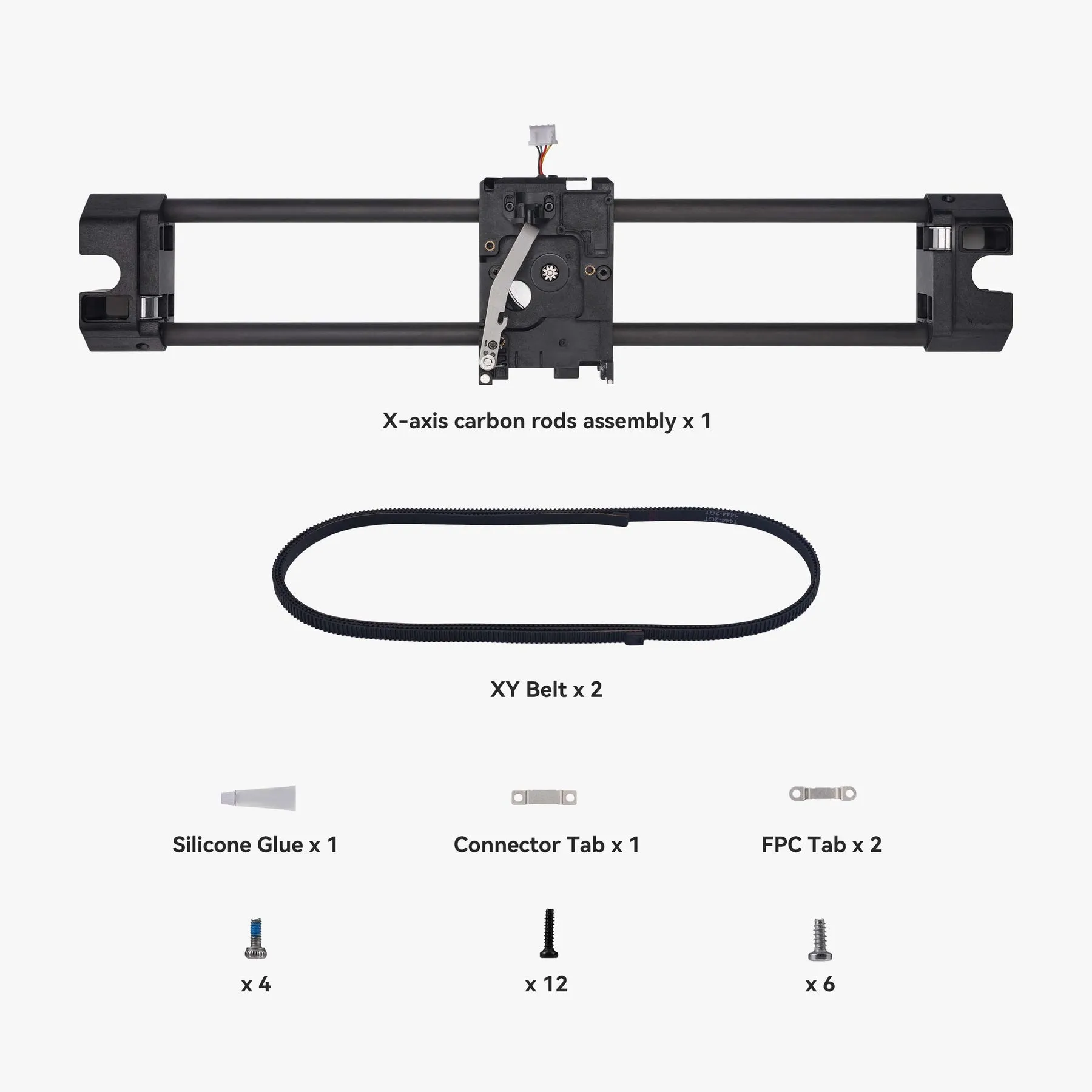 X-Axis Carbon Rods Assembly X1